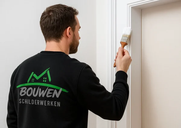 Schilderbedrijf Bouwenschilderwerken verft kozijn